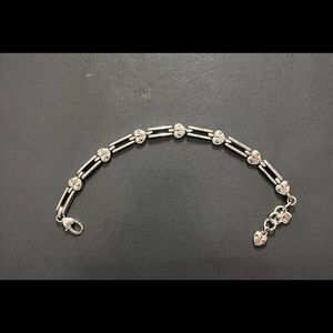 Brighton silver bracelet with links and hearts